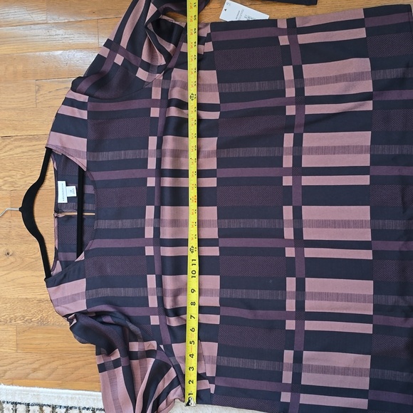 LIZ CLAIBORNE WOMENS CREWNECK PULLOVER PLUS SIZE PURPLE & BLACK TOP SIZE 3X - Picture 8 of 14